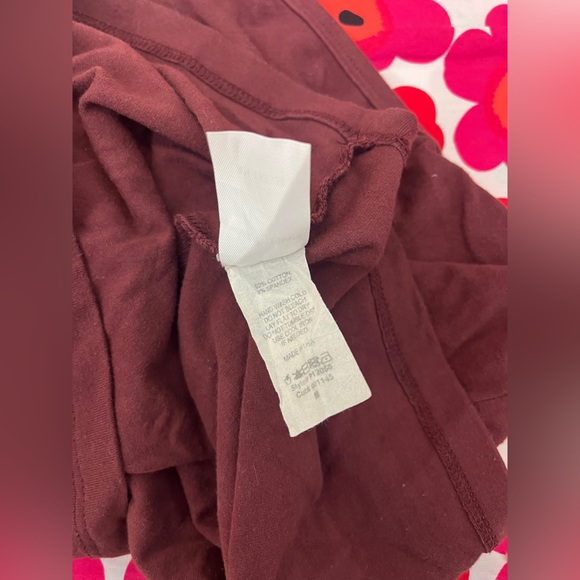 Opening Ceremony / Callipygian Burgundy & Peach Halter Top - Picture 6 of 7